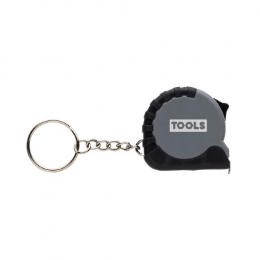 Logo trade promotional merchandise photo of: MeasureMate RCS reycled ABS 1 meter tape keychain