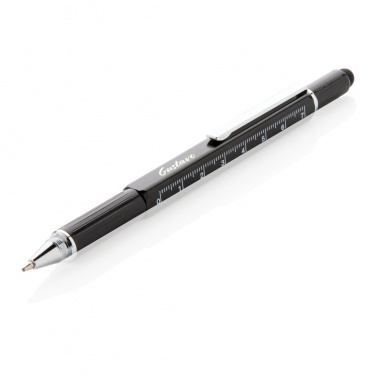 Logo trade promotional giveaways picture of: 5-in-1 aluminium toolpen