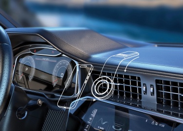 Logo trade corporate gift photo of: DriveGrip RCS recycled plastic universal magnetic car holder