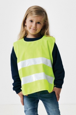 Logo trade promotional gift photo of: GRS recycled PET high-visibility safety vest 3-6 years
