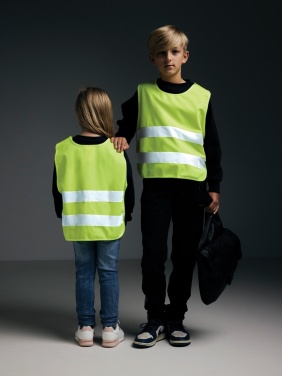 Logo trade promotional giveaways image of: GRS recycled PET high-visibility safety vest 7-12 years