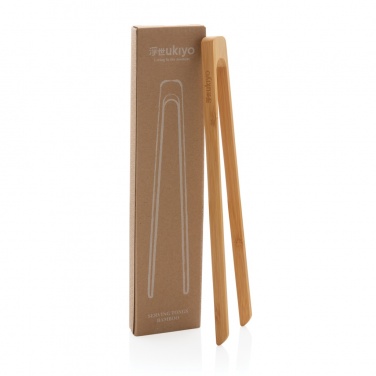 Logo trade advertising products picture of: Ukiyo bamboo serving tongs
