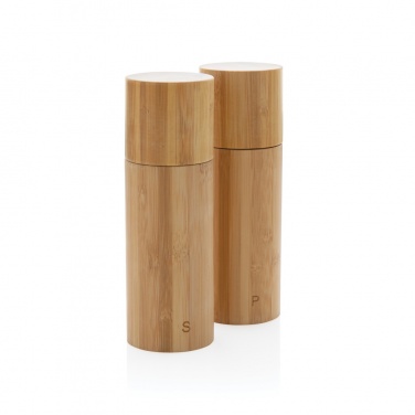 Logo trade promotional items image of: Ukiyo bamboo salt and pepper mill set