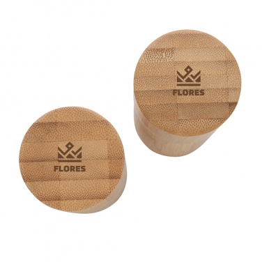 Logo trade promotional gifts image of: Ukiyo bamboo salt and pepper mill set