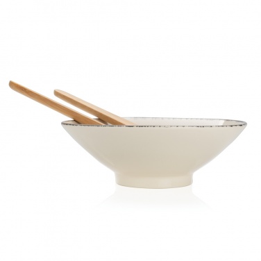 Logo trade promotional items image of: Ukiyo salad bowl with bamboo salad server