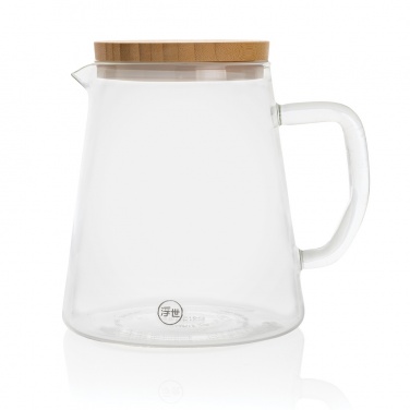 Logotrade promotional item picture of: Ukiyo borosilicate glass carafe with bamboo lid 1.2L