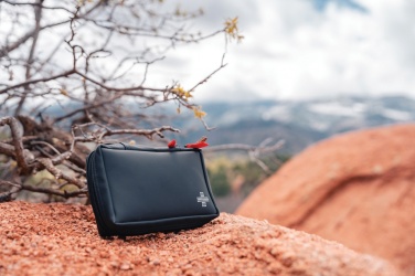 Logotrade promotional merchandise image of: RCS recycled nubuck PU pouch  first aid set