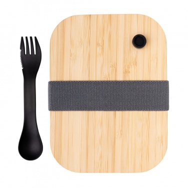 Logo trade promotional gift photo of: Glass lunchbox with bamboo lid