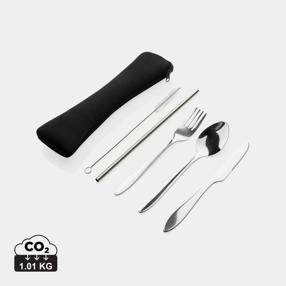 Logotrade business gifts photo of: 4 PCS stainless steel re-usable cutlery set