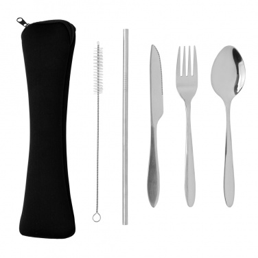 Logotrade promotional merchandise image of: 4 PCS stainless steel re-usable cutlery set