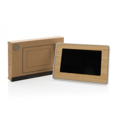 Logotrade corporate gifts photo of: Utah RCS recycled plastic and bamboo LED clock