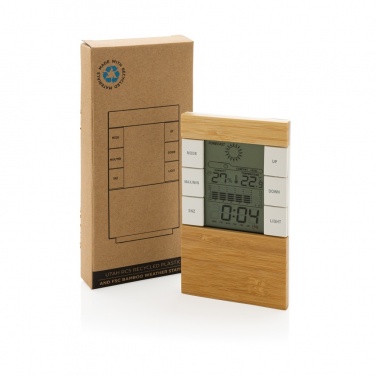 Logo trade promotional giveaways picture of: Utah RCS rplastic and bamboo weather station
