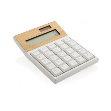 Logo trade promotional merchandise picture of: Utah RCS recycled plastic and  bamboo calculator