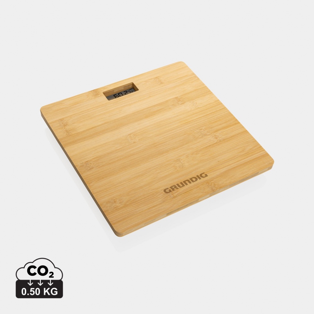 Logo trade promotional merchandise photo of: Grundig Bamboo Digital Body Scale