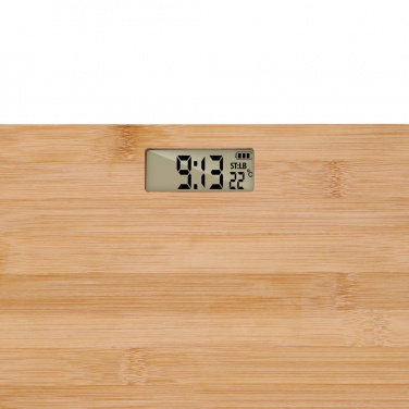 Logo trade business gifts image of: Grundig Bamboo Digital Body Scale