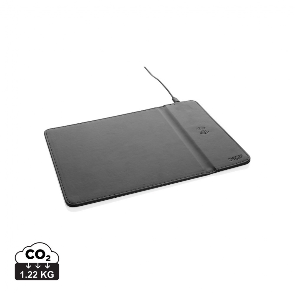 Logotrade promotional giveaways photo of: Swiss Peak RCS recycled PU 10W wireless charging mousepad