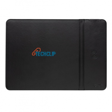 Logo trade promotional gifts picture of: Swiss Peak RCS recycled PU 10W wireless charging mousepad