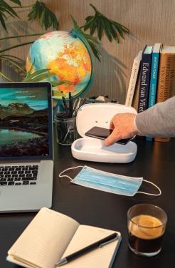 Logotrade promotional product picture of: UV-C steriliser box with 5W wireless charger