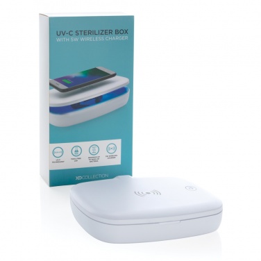 Logotrade advertising product picture of: UV-C steriliser box with 5W wireless charger