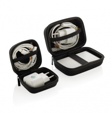 Logo trade promotional giveaways image of: Boost RCS reycled PET 20W type C 2 pcs charging set