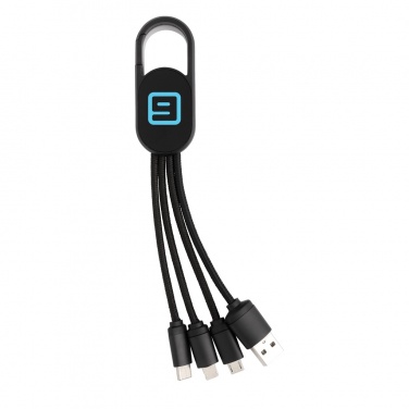 Logotrade promotional giveaway image of: 4-in-1 cable with carabiner clip
