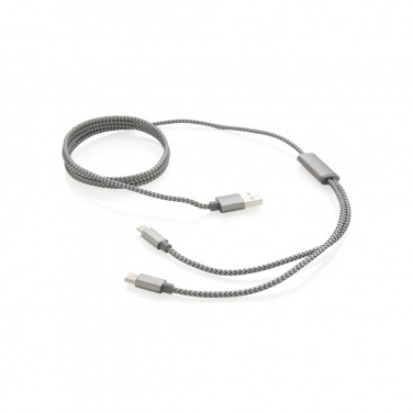 Logo trade business gift photo of: 3-in-1 braided cable