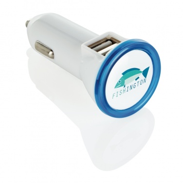 Logo trade promotional giveaway photo of: Powerful dual port car charger