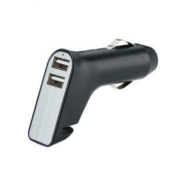 Logotrade corporate gift picture of: Dual port car charger with belt cutter and hammer