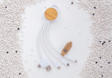 Logo trade promotional giveaways image of: RCS recycled plastic Ontario 6-in-1 round cable