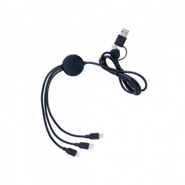 Logo trade promotional items picture of: RCS recycled TPE and recycled plastic 6-in-1 cable