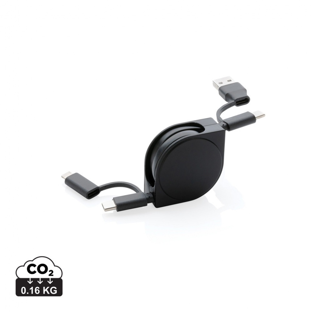 Logotrade promotional merchandise image of: RCS standard recycled plastic and TPE 6-in-1 cable