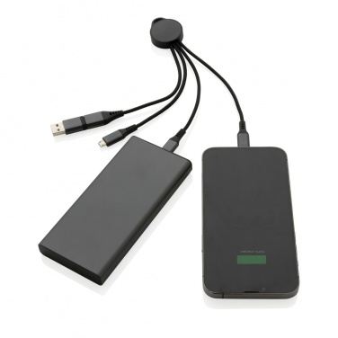 Logo trade promotional merchandise photo of: Terra RCS recycled aluminium 6-in-1 charging cable