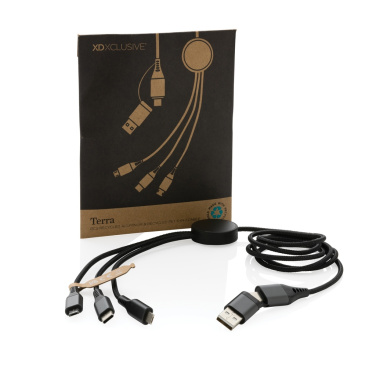 Logotrade promotional giveaway image of: Terra RCS recycled aluminium 120cm 6-in-1 cable