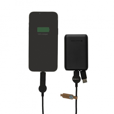 Logo trade corporate gift photo of: Oakland RCS recycled plastic 6-in-1 fast charging 45W cable