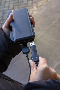 Logotrade promotional merchandise picture of: Oakland RCS recycled plastic 6-in-1 fast charging 45W cable