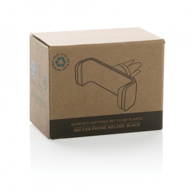 Logo trade promotional gift photo of: Acar RCS recycled plastic 360 degree car phone holder