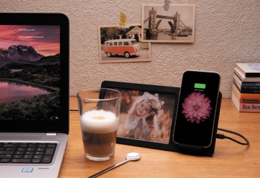 Logo trade business gift photo of: 5W Wireless charger and photo frame