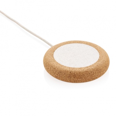 Logo trade promotional gifts picture of: Cork and Wheat 5W wireless charger