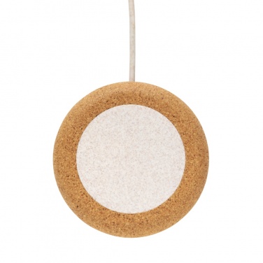 Logo trade promotional items picture of: Cork and Wheat 5W wireless charger