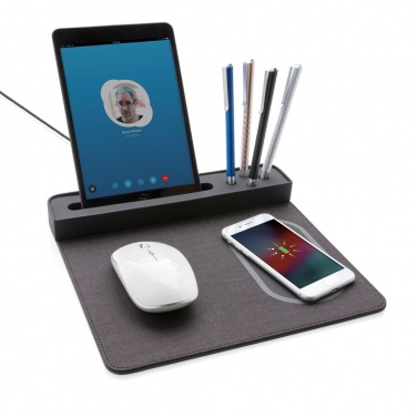 Logo trade promotional items image of: Air mousepad with 5W wireless charging and USB
