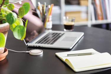 Logotrade advertising products photo of: Wheat Straw 5W round wireless charging pad