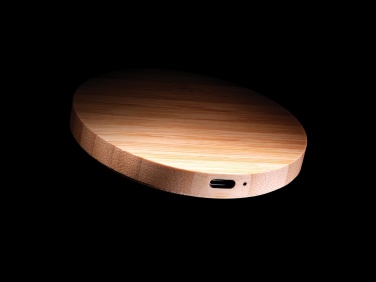Logotrade corporate gift picture of: Bamboo 15W wireless charger