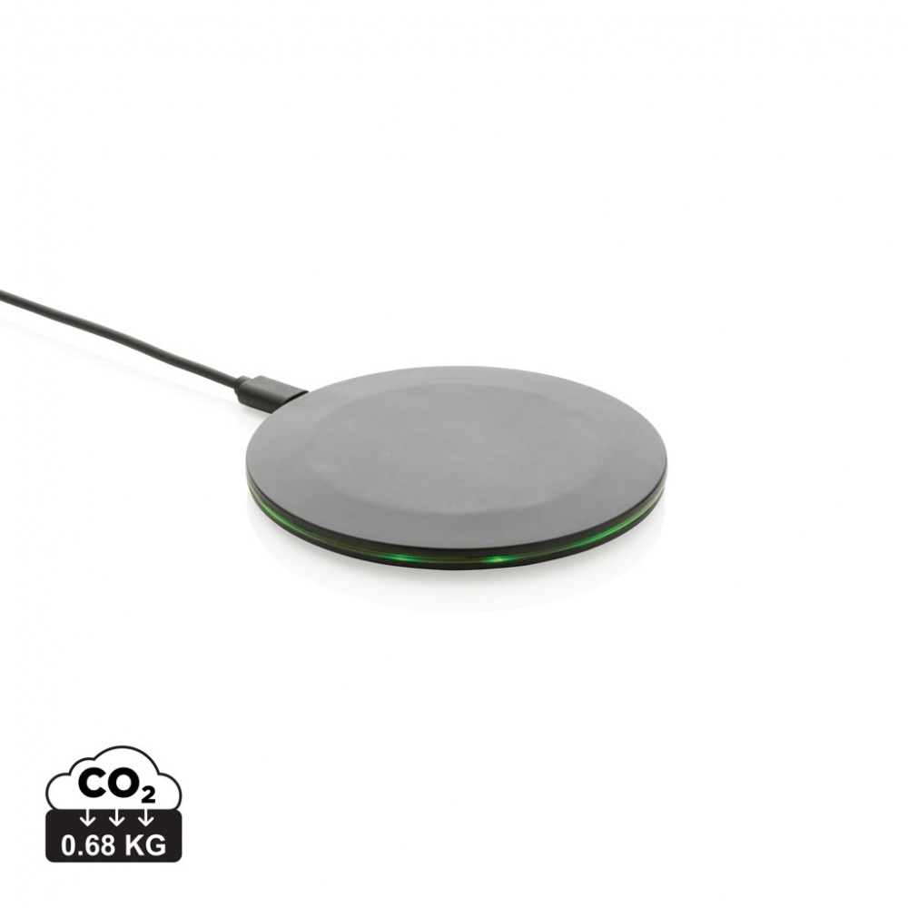 Logotrade promotional giveaway image of: RCS recycled plastic 15W Wireless fast charger