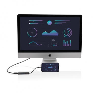 Logotrade promotional product image of: Terra RCS recycled aluminum hub with HDMI input