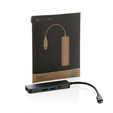 Logotrade business gift image of: Terra RCS recycled aluminum hub with HDMI input