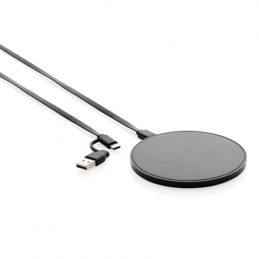 Logo trade promotional giveaways picture of: RCS standard recycled plastic 10W wireless charger