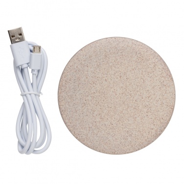 Logo trade advertising product photo of: 5W Wheat straw wireless charger