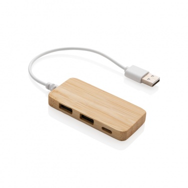 Logotrade promotional item image of: Bamboo hub with Type-C