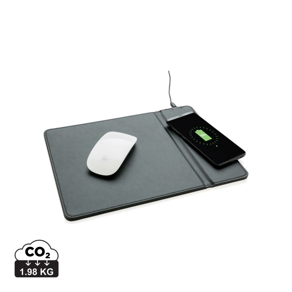 Logo trade promotional gift photo of: Mousepad with 5W wireless charging