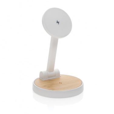 Logo trade promotional items image of: Ontario RCS rplastic 15W magnetic charging 2 in 1 stand